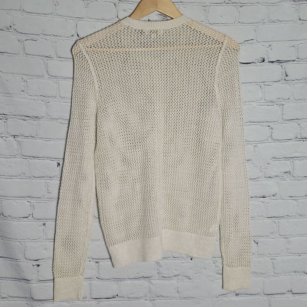 Loft Fishnet Button Up Top/Sweater - Picture 6 of 8